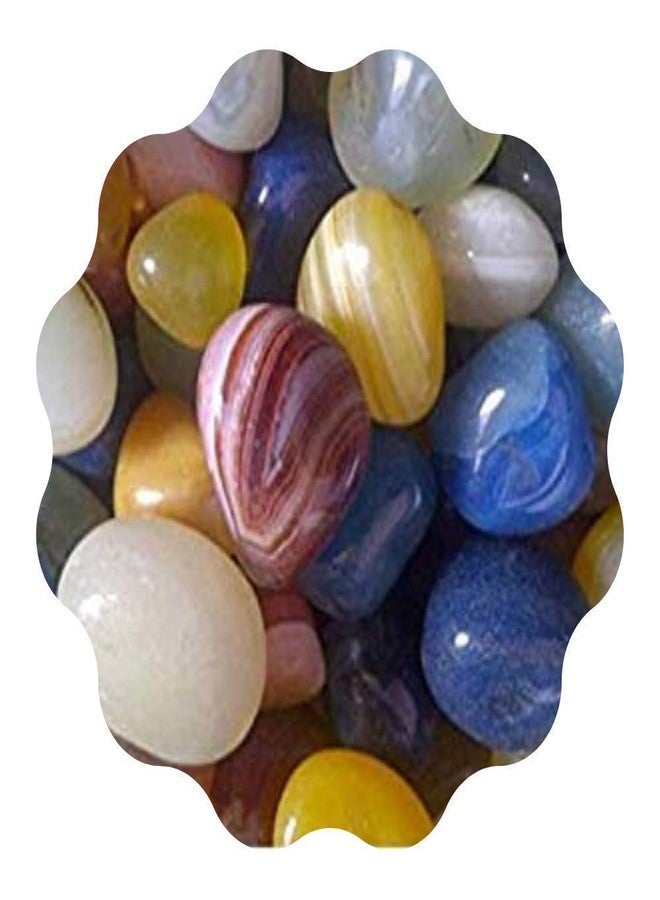 Power Stone Decorative Multicolour Onyx Stone Pebbles for Garden Fishtank Vase Filler Plant Pots & Home Decor (1 Kg) - Image 3